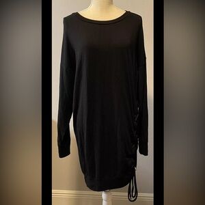 Express One Eleven Black Sweater Dress with Tie Size Medium